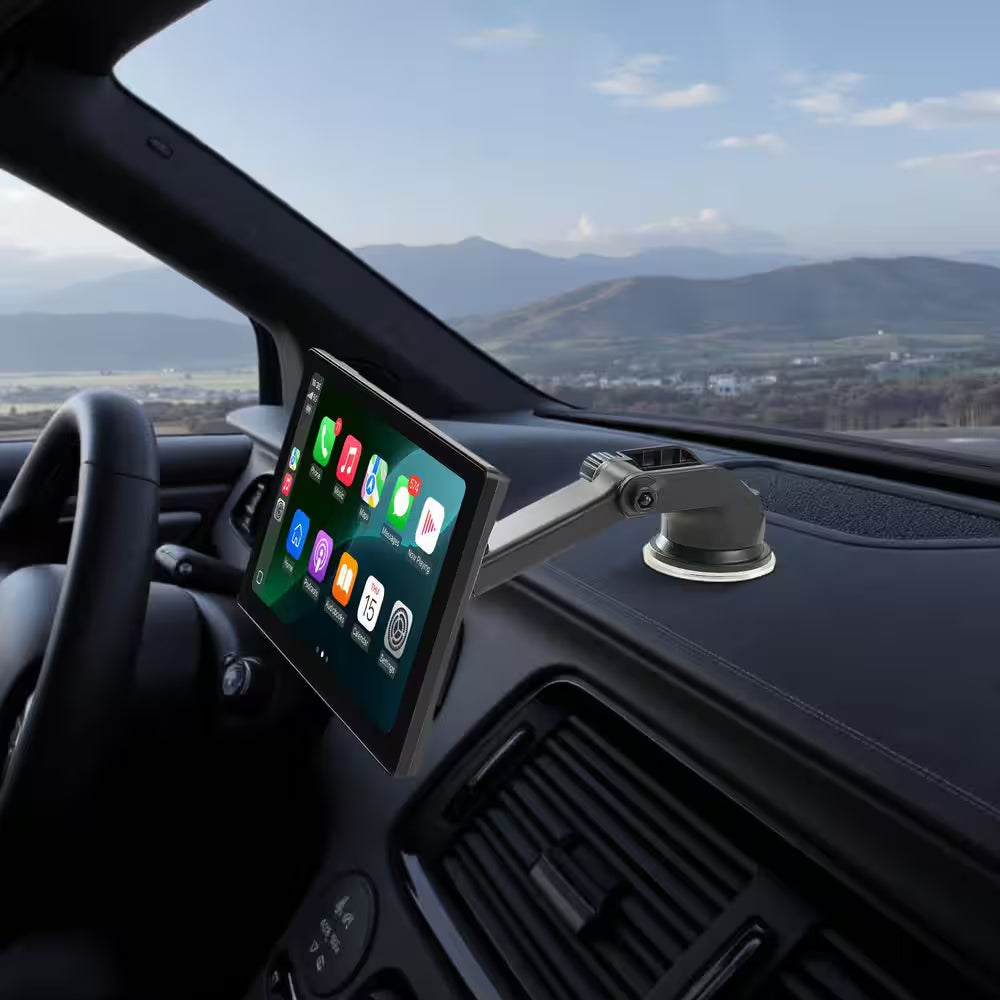 Wireless Car Stereo, 9-In. HD Portable Screen Compatible with Carplay, Android Auto, Camera, Voice Control, Bluetooth